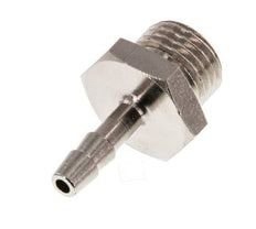 G 1/4'' Male x 4mm Nickel plated Brass Hose barb 16 Bar [5 Pieces]