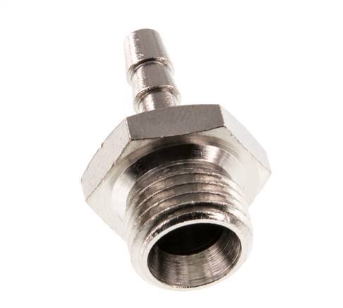 G 1/4'' Male x 4mm Nickel plated Brass Hose barb 16 Bar [5 Pieces]