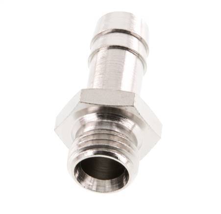 G 1/4'' Male x 10mm Nickel plated Brass Hose barb 16 Bar [2 Pieces]