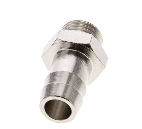 G 1/4'' Male x 12mm Nickel plated Brass Hose barb 16 Bar [2 Pieces]
