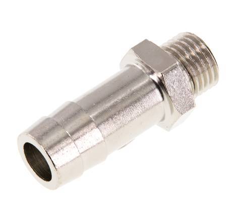 G 1/4'' Male x 13mm Nickel plated Brass Hose barb 16 Bar [2 Pieces]