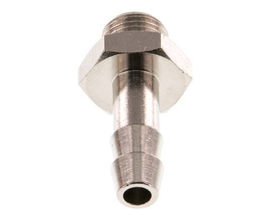 G 1/8'' Male x 6mm Nickel plated Brass Hose barb 16 Bar [5 Pieces]