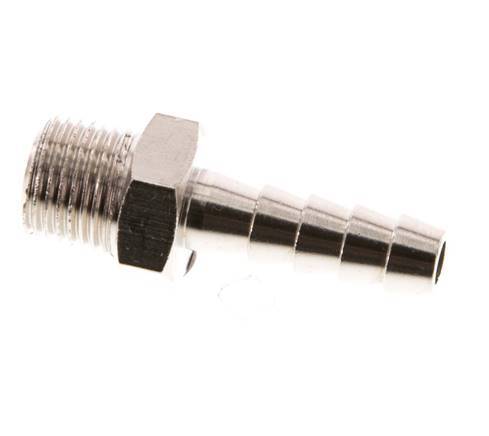 R 1/8'' Male x 6mm Nickel plated Brass Hose barb 16 Bar [10 Pieces]