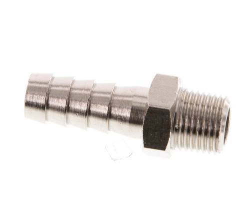 R 1/8'' Male x 8mm Nickel plated Brass Hose barb 16 Bar [10 Pieces]