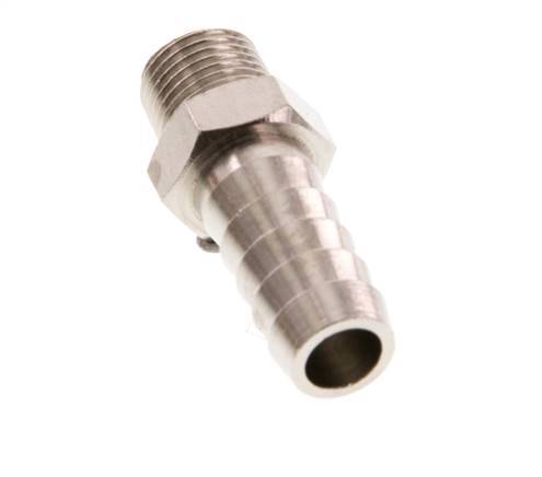 R 1/8'' Male x 9mm Nickel plated Brass Hose barb 16 Bar [10 Pieces]