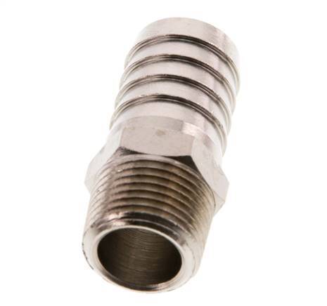 R 3/8'' Male x 16mm Nickel plated Brass Hose barb 16 Bar [2 Pieces]