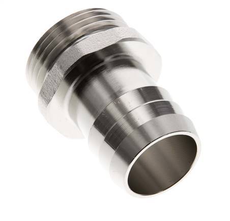 G 1'' Macho x 25mm Latón niquelado Llave de manguera 16 Bar
