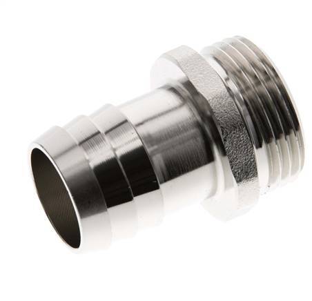 G 1'' Macho x 25mm Latón niquelado Llave de manguera 16 Bar