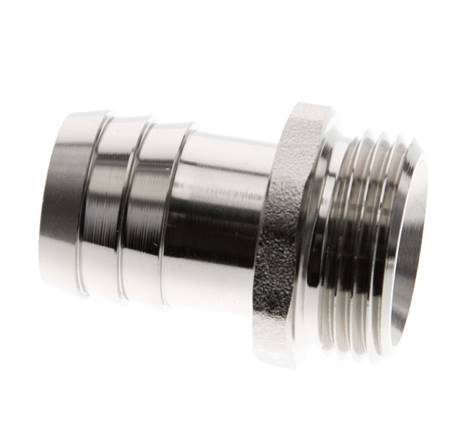 G 1'' Macho x 25mm Latón niquelado Llave de manguera 16 Bar