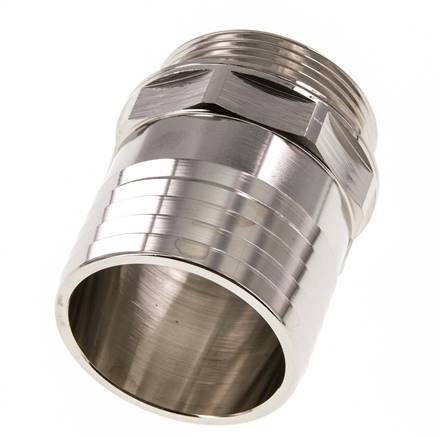 G 1 1/2'' Macho x 50mm Latón niquelado Llave de manguera 16 Bar