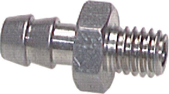 M3 Male x 2mm Nickel plated Brass Hose barb 16 Bar [2 Pieces]
