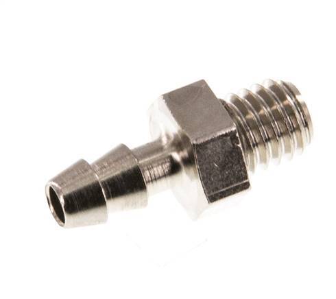 M5 Male x 3mm Nickel plated Brass Hose barb 16 Bar [5 Pieces]