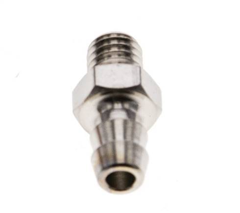 M5 Male x 4mm Nickel plated Brass Hose barb 16 Bar [5 Pieces]