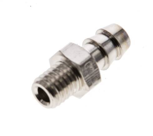 M5 Male x 4mm Nickel plated Brass Hose barb 16 Bar [5 Pieces]