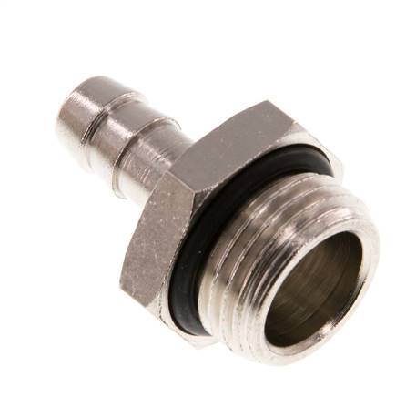 G 1/2'' Macho x 9mm Latón Niquelado Llave de manguera con junta NBR 30 Bar [2 Piezas]