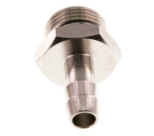 G 3/8'' Male x 8mm Nickel plated Brass Hose barb with NBR Seal 30 Bar [2 Pieces]