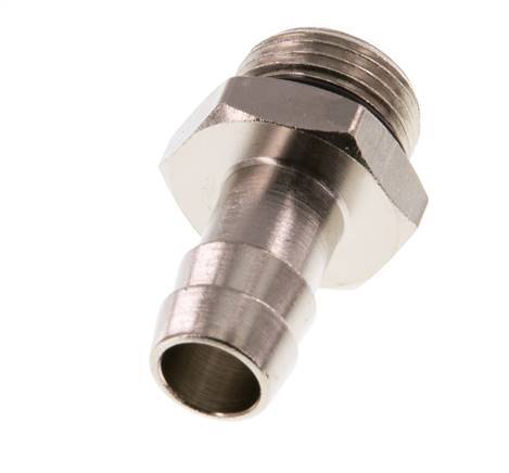 G 3/8'' Male x 12mm Nickel plated Brass Hose barb with NBR Seal 30 Bar [2 Pieces]