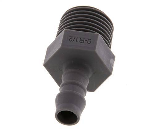 R 1/2'' Male x 9mm PA 6 Hose barb 10 Bar [5 Pieces]
