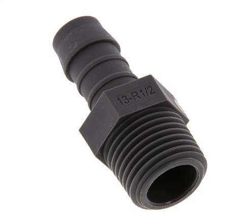 R 1/2'' Male x 13mm PA 6 Hose barb 10 Bar [5 Pieces]