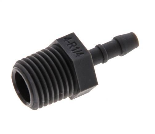 R 1/4'' Male x 4mm PA 6 Hose barb 10 Bar [10 Pieces]