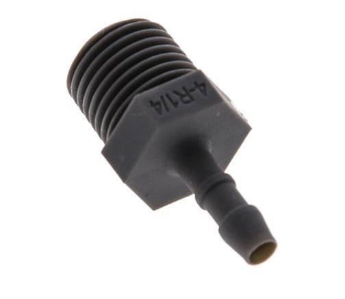 R 1/4'' Male x 4mm PA 6 Hose barb 10 Bar [10 Pieces]