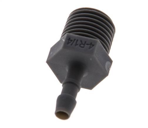 R 1/4'' Male x 4mm PA 6 Hose barb 10 Bar [10 Pieces]