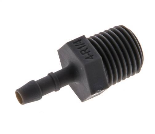 R 1/4'' Male x 4mm PA 6 Hose barb 10 Bar [10 Pieces]