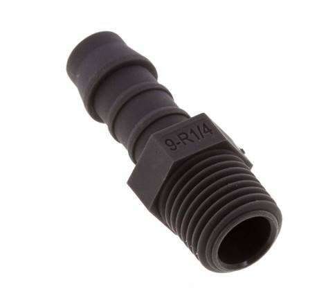 R 1/4'' Male x 9mm PA 6 Hose barb 10 Bar [10 Pieces]