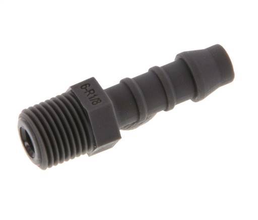 R 1/8'' Male x 6mm PA 6 Hose barb 10 Bar [10 Pieces]