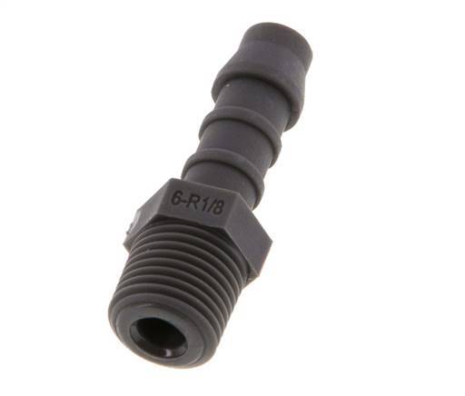R 1/8'' Male x 6mm PA 6 Hose barb 10 Bar [10 Pieces]