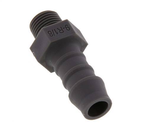 R 1/8'' Male x 9mm PA 6 Hose barb 10 Bar [10 Pieces]