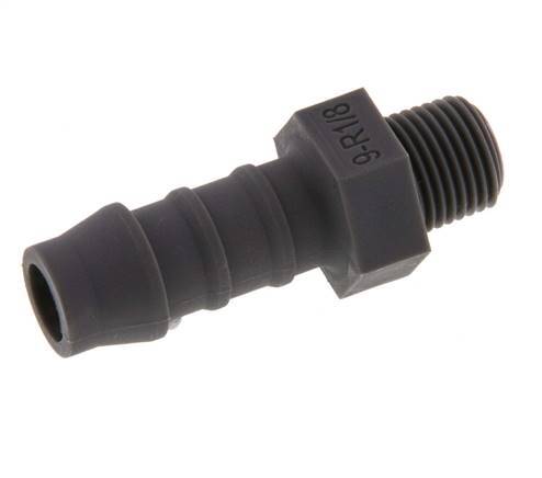 R 1/8'' Male x 9mm PA 6 Hose barb 10 Bar [10 Pieces]