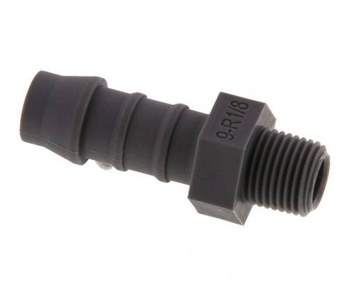 R 1/8'' Male x 9mm PA 6 Hose barb 10 Bar [10 Pieces]
