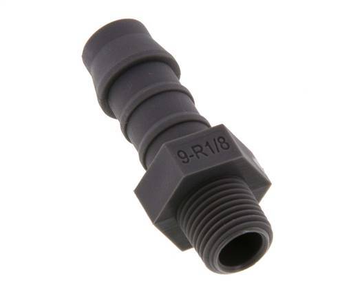 R 1/8'' Male x 9mm PA 6 Hose barb 10 Bar [10 Pieces]