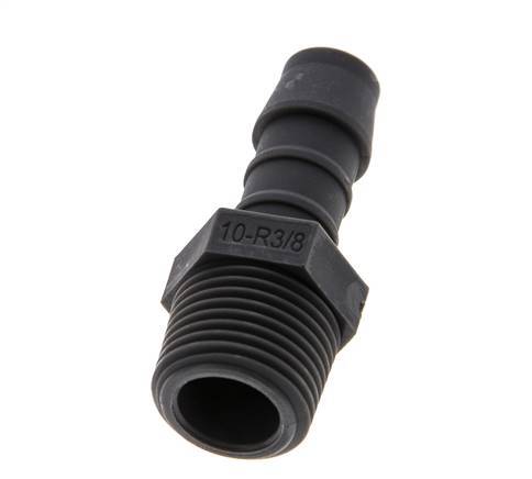 R 3/8'' Male x 10mm PA 6 Hose barb 10 Bar [10 Pieces]