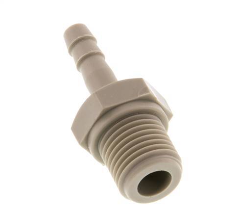 G 1/4'' Male x 4mm Polypropylene (PP) Hose barb 10 Bar [2 Pieces]