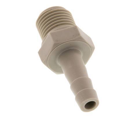 G 1/4'' Male x 6mm Polypropylene (PP) Hose barb 10 Bar [2 Pieces]