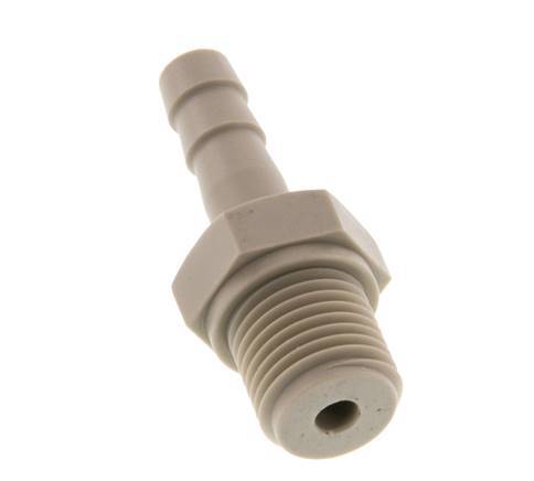G 1/4'' Male x 6mm Polypropylene (PP) Hose barb 10 Bar [2 Pieces]