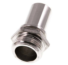 G 1'' Macho x 25mm Llave de manguera de acero inoxidable con collarín de seguridad DIN 2817