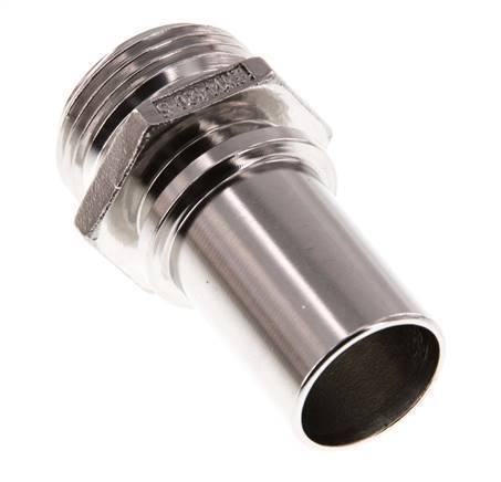 G 1'' Macho x 25mm Llave de manguera de acero inoxidable con collarín de seguridad DIN 2817
