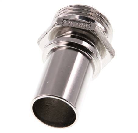 G 1'' Macho x 25mm Llave de manguera de acero inoxidable con collarín de seguridad DIN 2817