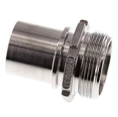 G 1 1/2'' Macho x 38mm Llave de manguera de acero inoxidable con collarín de seguridad DIN 2817