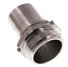 G 1 1/2'' Macho x 38mm Llave de manguera de acero inoxidable con collarín de seguridad DIN 2817