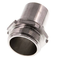 G 1 1/2'' Macho x 38mm Llave de manguera de acero inoxidable con collarín de seguridad DIN 2817