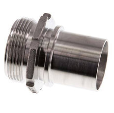 G 1 1/2'' Macho x 38mm Llave de manguera de acero inoxidable con collarín de seguridad DIN 2817