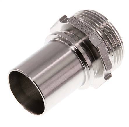 G 1 1/4'' Macho x 32mm Llave de manguera de acero inoxidable con collarín de seguridad DIN 2817