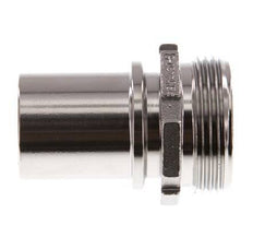 G 1 1/4'' Macho x 32mm Llave de manguera de acero inoxidable con collarín de seguridad DIN 2817