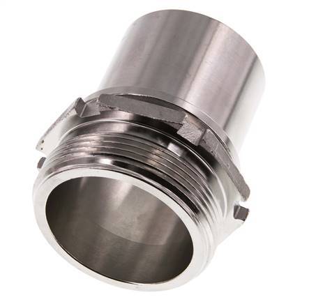 G 2'' Macho x 50mm Llave de manguera de acero inoxidable con collarín de seguridad DIN 2817