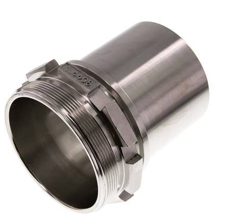 G 4'' Macho x 100mm Llave de manguera de acero inoxidable con collarín de seguridad DIN 2817