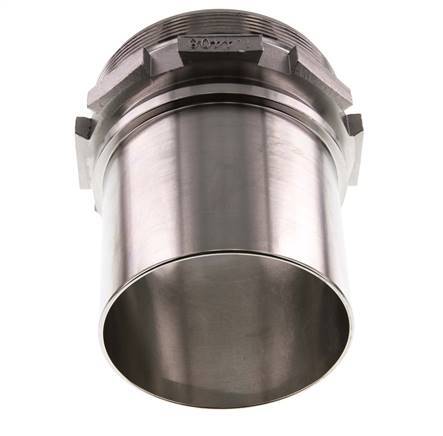 G 4'' Macho x 100mm Llave de manguera de acero inoxidable con collarín de seguridad DIN 2817